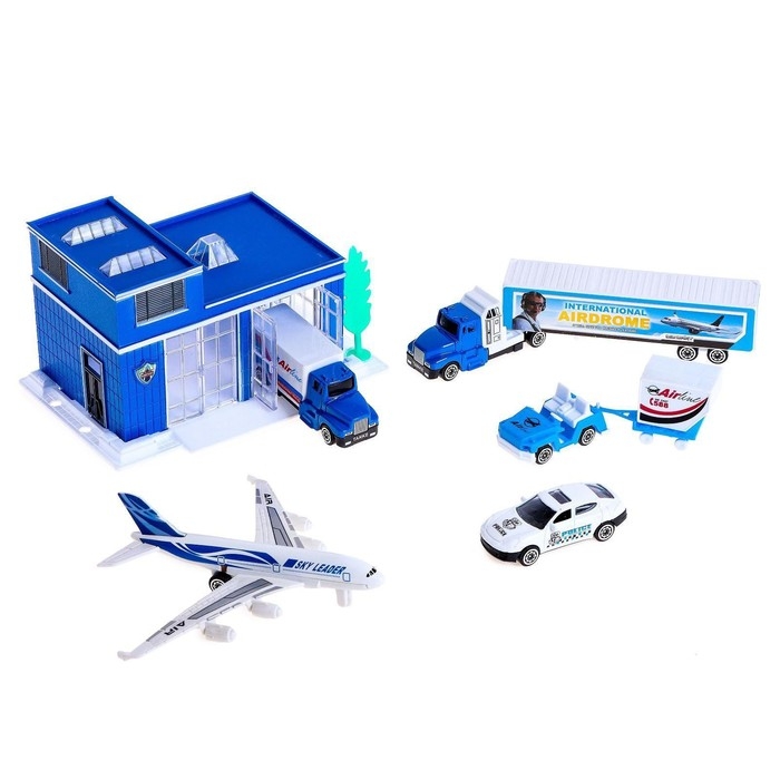 Набор игровой «Аэропорт» с металлическими машинами, МИКС Набор игровой «Аэропорт» с металлическими машинами, МИКС