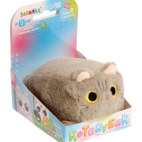 ЗАБИЯКА Музыкальная игрушка "Котокубик" звук, цвет серый