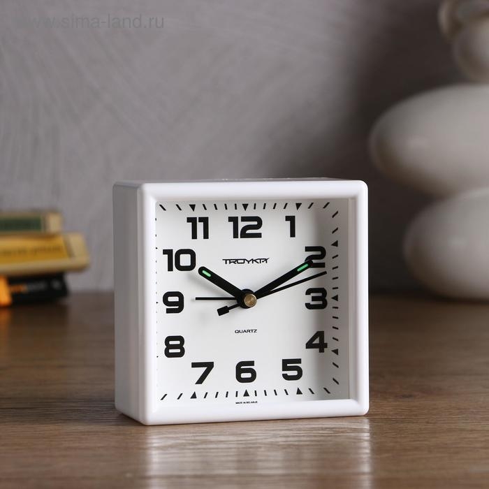 Будильник, 9 х 9 см, белый Будильник, 9 х 9 см, белый