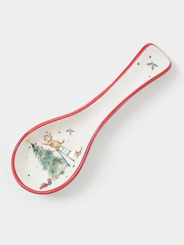 Подставка под ложку новогодняя Доляна «Волшебный праздник», 22.3×7.1×2.5 см, доломит, белая Подставка под ложку новогодняя Доляна «Волшебный праздник», 22.3×7.1×2.5 см, доломит, белая