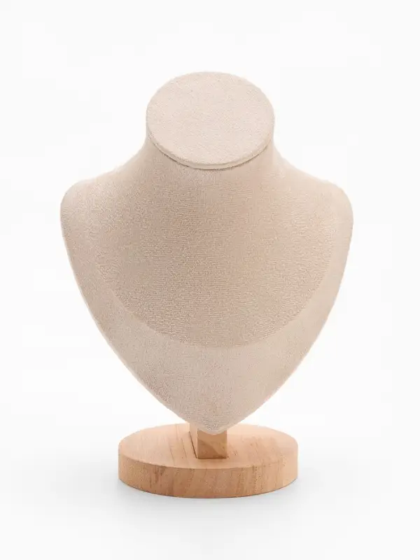 Бюст для украшений &laquo;Треугольная форма&raquo;, 15&times;9&times;20 см, h=20, бежевый