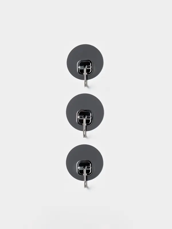 Набор самоклеящихся крючков LaDо́m Silver, 3 шт., 6.5&times;2.3&times;6.5 см