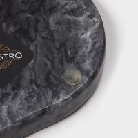 Подставка под ложку из мрамора "Marble", цвет черный