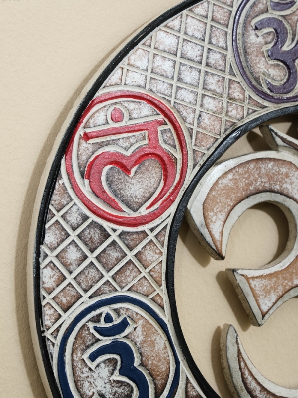 Панно резное МДФ  Панно резное МДФ "Знак ОМ", 30х30х0,6 см