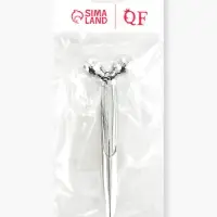 Массажёр для лица и зоны декольте, 2 шара, 14.3&times;4.5 см, серебристый