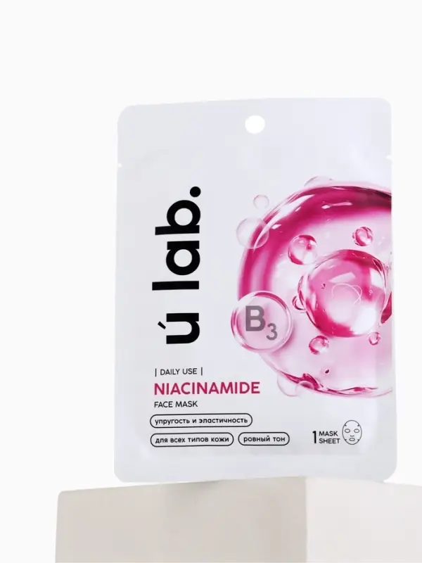 Маска для лица тканевая с ниацинамидом, упругость и эластичность, ULAB