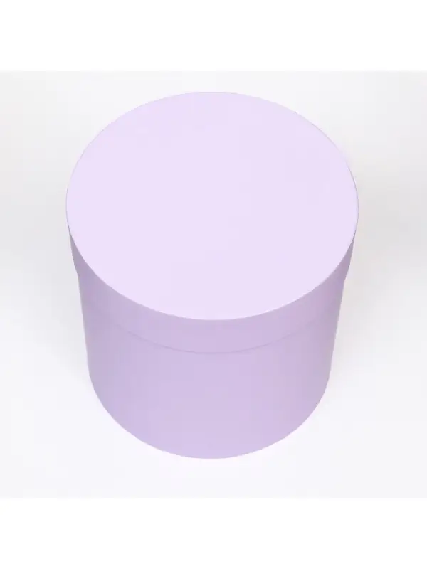 Коробка подарочная круглая, шляпная, сирень, 18&times;18 см