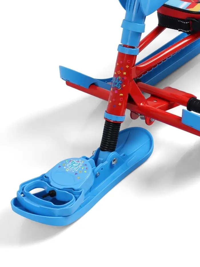 Снегокат &laquo;Twiny 2+&raquo; Sportcar, со спинкой, с родительской ручкой, синий, красный, TW2+/SC Nika Kids