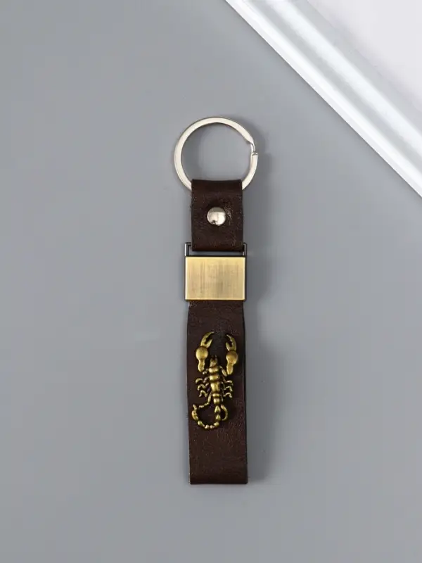 Брелок кожзам  Брелок кожзам "Ремешок со скорпионом" 2,2х10 см