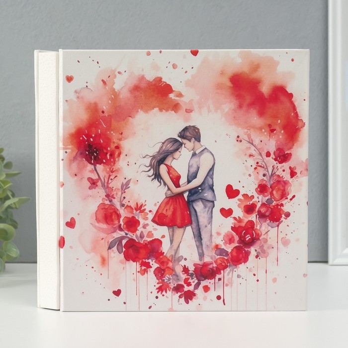 Фотоальбом на 100 фото кожзам 10х15 см Фотоальбом на 100 фото кожзам 10х15 см "Тайна любви" в коробке 4х22х23 см