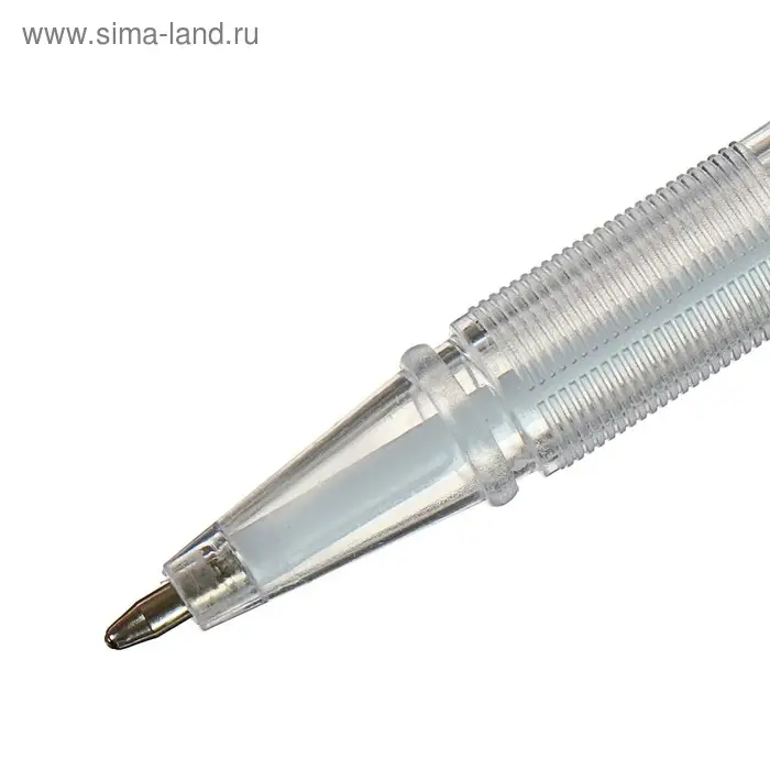 Ручка шариковая 0.5 мм на подставке &laquo;Стоп&raquo; с липучкой и шнуром, стержень синий, корпус белый