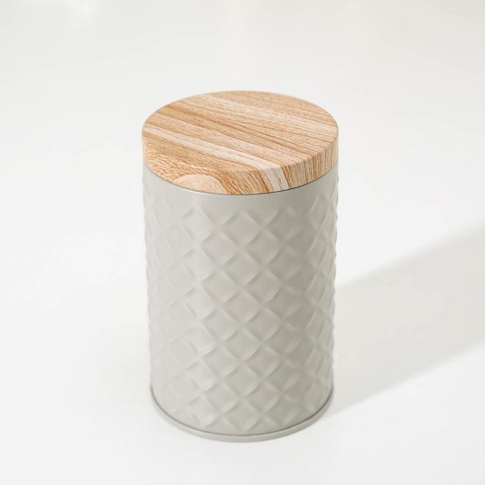 Банка для сыпучих продуктов &laquo;Сканди&raquo;, 430 мл, 11,5&times;7,3 см, цвет серый