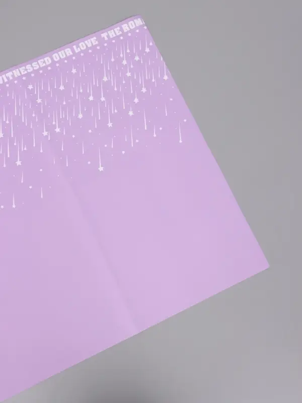 Пленка флористическая для цветов, &laquo;Звездопад&raquo;, сиреневая, 57&times;57 см