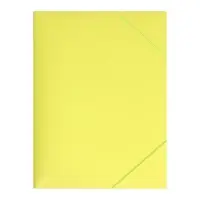 Папка на резинке А4, 500 мкм, Calligrata Neon, корешок 30 мм, неоновая, жёлтая