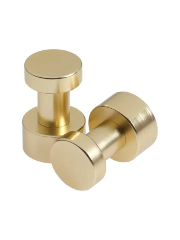 Крючки мебельные CAPPIO TKD033, однорожковый, цвет матовое золото, набор 2 шт