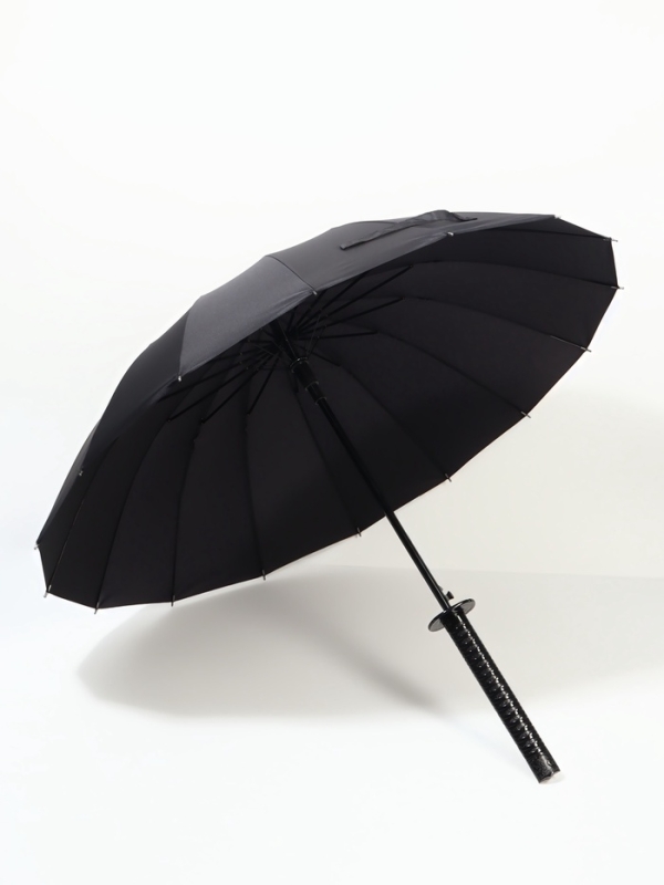 Зонт-трость п/авт R52/60 16сп эпонж САМУРАЙ ручка-катана черный шильд QF Зонт-трость п/авт R52/60 16сп эпонж САМУРАЙ ручка-катана черный шильд QF