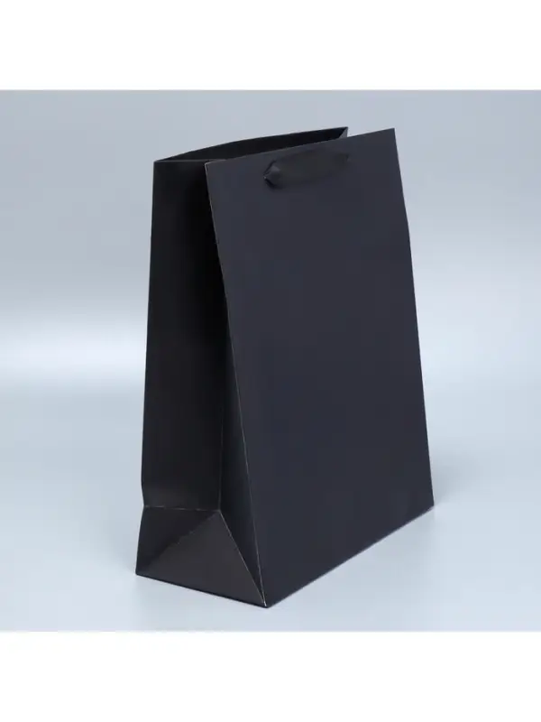 Пакет подарочный ламинированный, упаковка, &laquo;Чёрный&raquo;, M 26&times;30&times;9 см