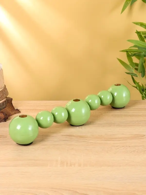 Подсвечник на 3 свечи «Бусы», с 7 сферами, 44×8×8 см, кипарис Подсвечник на 3 свечи «Бусы», с 7 сферами, 44×8×8 см, кипарис