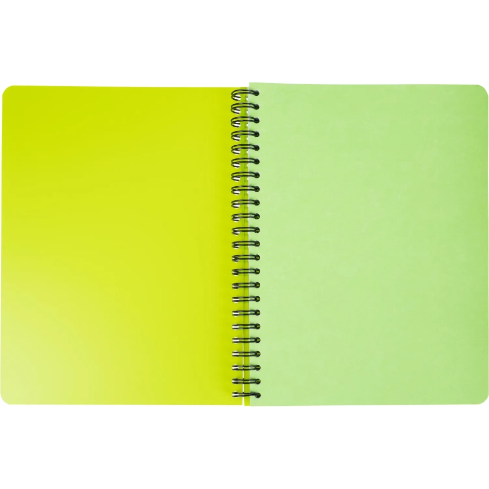 Бизнес-тетрадь А5,96л,кл,спир,пластик,тон.бл. Attache Bright colours Лайм
