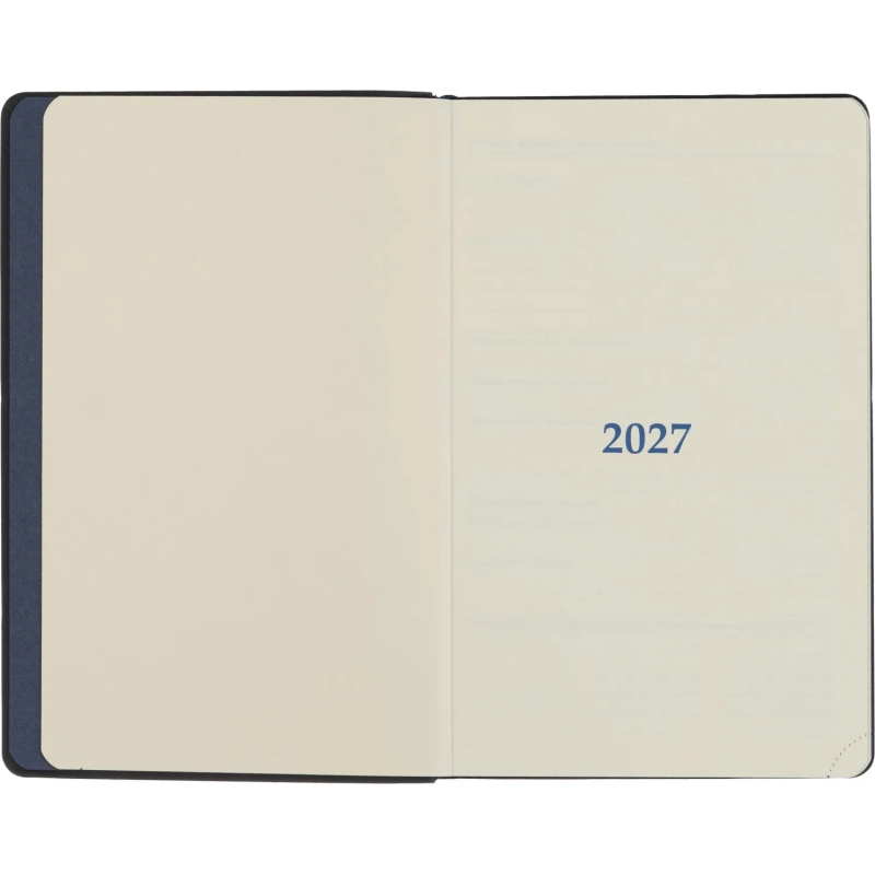 Ежедневник датированный 2027 ИМИДЖ Attache А5 168л,138x213,иск.кож,тем-син