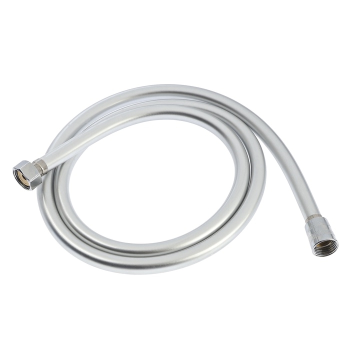 Душевой шланг ZEIN Z31PS, 150 см, гайки стальные, латунная втулка, силикон, серебристый Душевой шланг ZEIN Z31PS, 150 см, гайки стальные, латунная втулка, силикон, серебристый