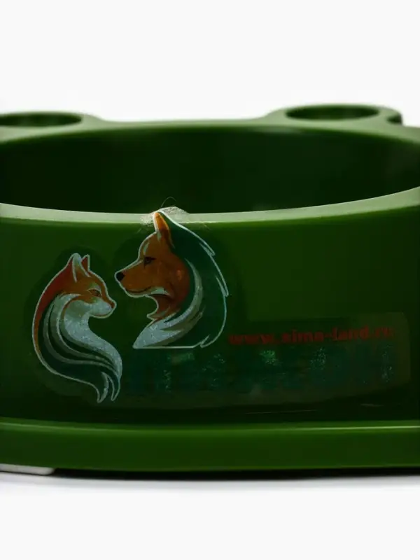 Миска двойная фигурная 29,5 х 14 х 4 см, зелёная Миска двойная фигурная 29,5 х 14 х 4 см, зелёная