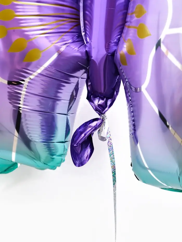 Воздушный шар фольгированный 32" &laquo;Бабочка&raquo; цвет фиолетовый металлик