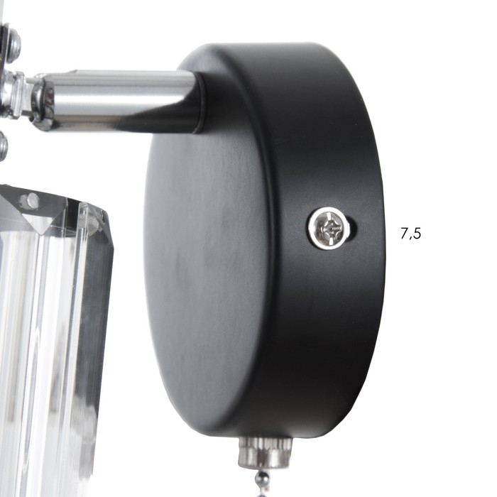 Бра с переключателем 59386/1 E14 40Вт черный-хром 19х11х12 см