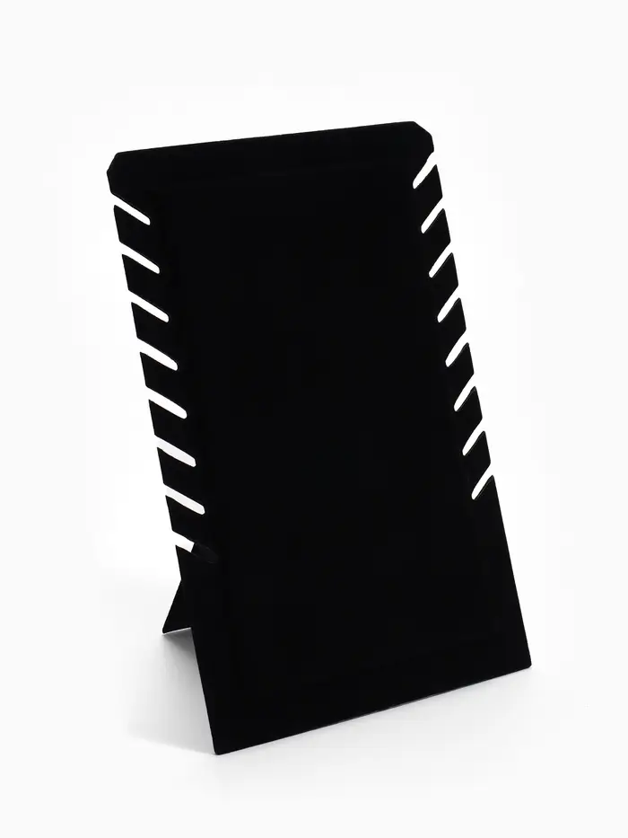 Подставка под кулоны и цепочки QF, 8 мест, 19.5&times;2&times;28.8 см, чёрная