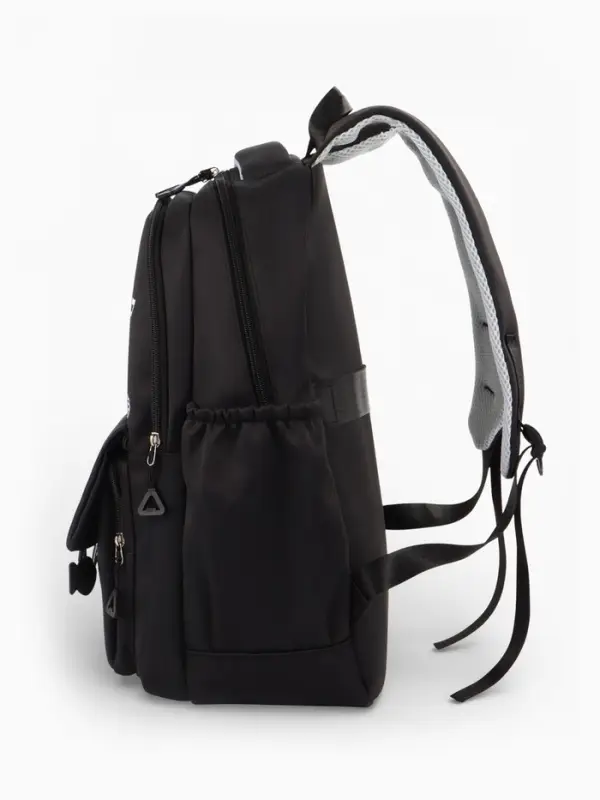 Рюкзак школьный &laquo;Котик&raquo;, 3 кармана, 2 отделения, 29&times;14&times;44 см, чёрный