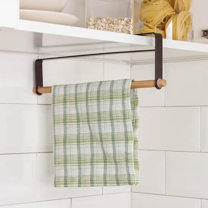 Держатель для полотенец подвесной Доляна, 32×10 см, цвет коричневый