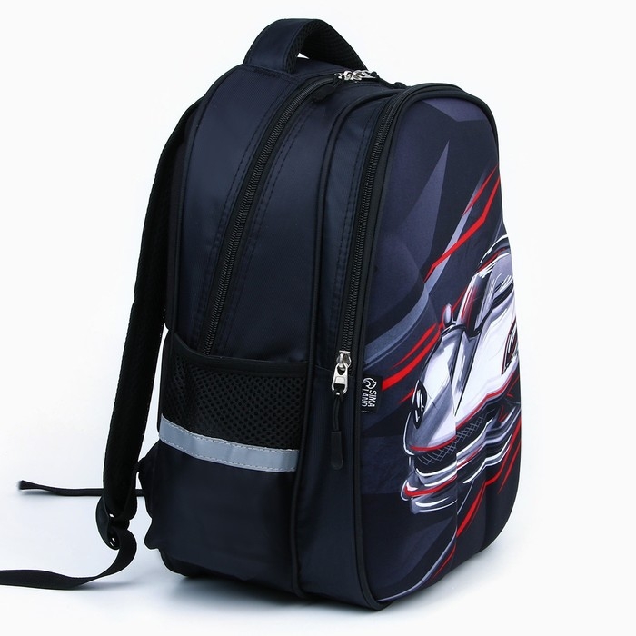 Рюкзак школьный каркасный 39×30×14 см «Машина» Рюкзак школьный каркасный 39×30×14 см «Машина»