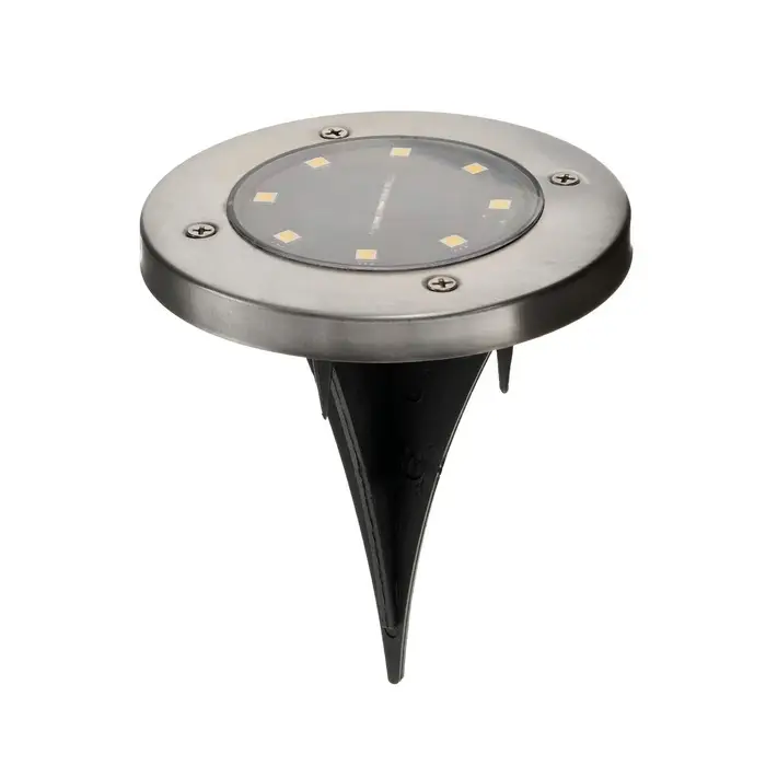 Садовый светильник, уличный, на солнечной батарее, 8 LED, свечение тёплое белое