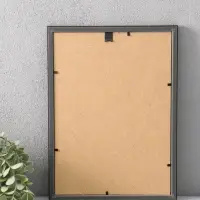 Фоторамка для фото 21х29,7 см (А4) "Oframe", пластик, чёрный с серебром, (пластиковый экран) 1097373