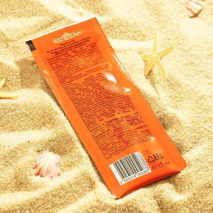 Крем-нектар Deep Cacao Coctail для получения глубокого загара, с маслом манго и какао, 15 мл Крем-нектар Deep Cacao Coctail для получения глубокого загара, с маслом манго и какао, 15 мл