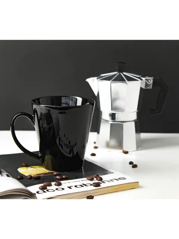 Кружка керамическая Доляна Coffee break, 370 мл, чёрный