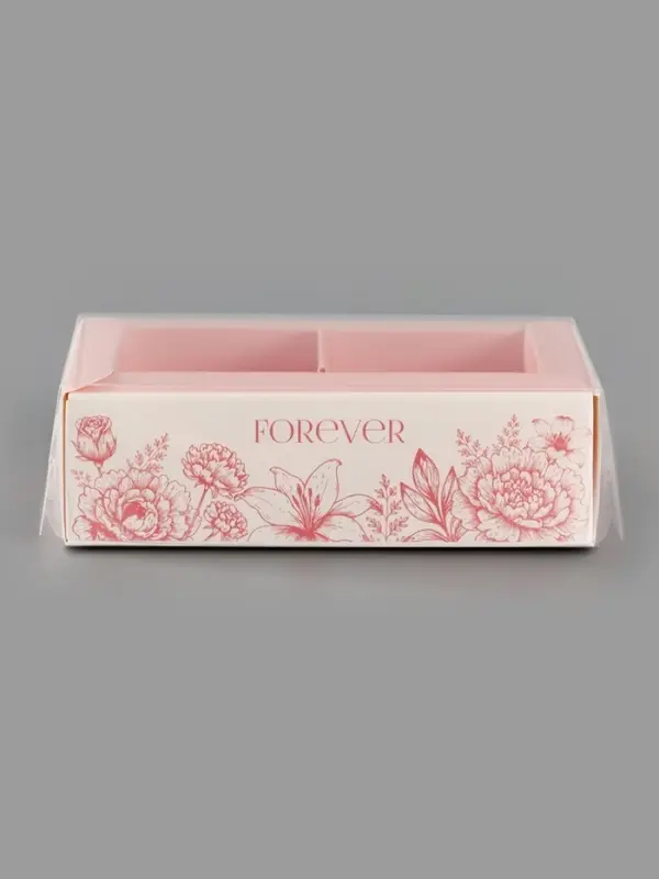 Коробка для 2 конфет с ячейками Forever, 10&times;6&times;3 см