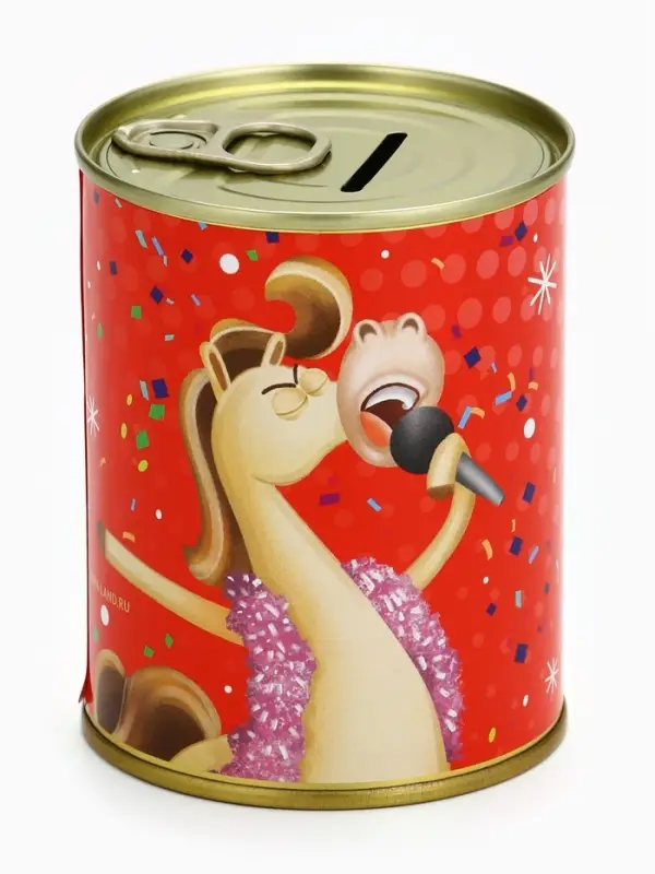 Копилка-банка металл Копилка-банка металл "Коплю на себя" ,7,5 х 9,5 см