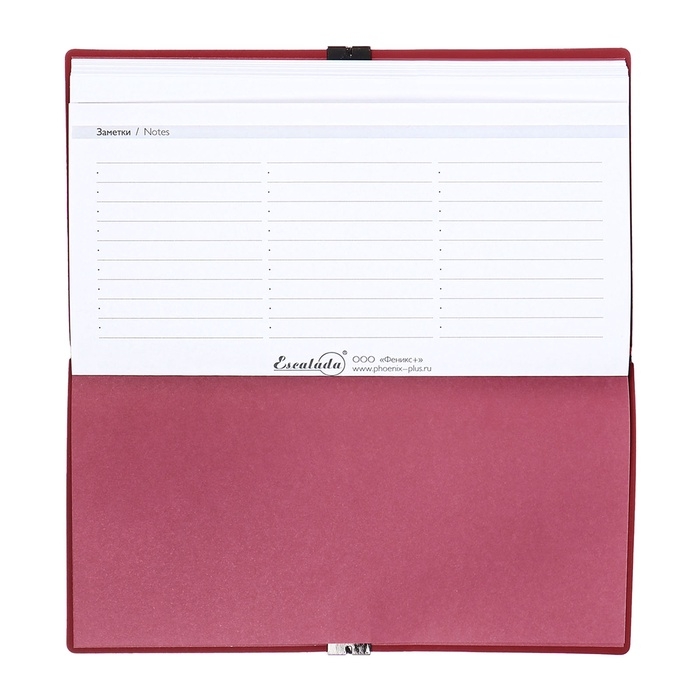 Еженедельник датир 2025г 175х95мм мягк обл иск кож 64л ESCALADA, бл тис, бл 70 г/м²,красный Еженедельник датир 2025г 175х95мм мягк обл иск кож 64л ESCALADA, бл тис, бл 70 г/м²,красный