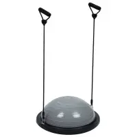 Полусфера BOSU гимнастическая ONLYTOP, с насосом, 46&times;20 см, серая