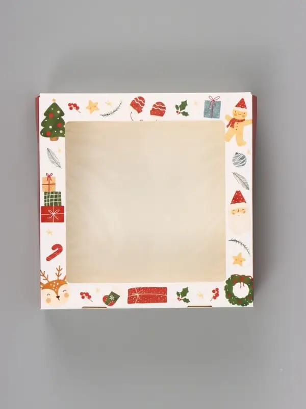 Коробка подарочная новогодняя, складная 20&times;20&times;4 см &laquo;Счастья в новом году&raquo;