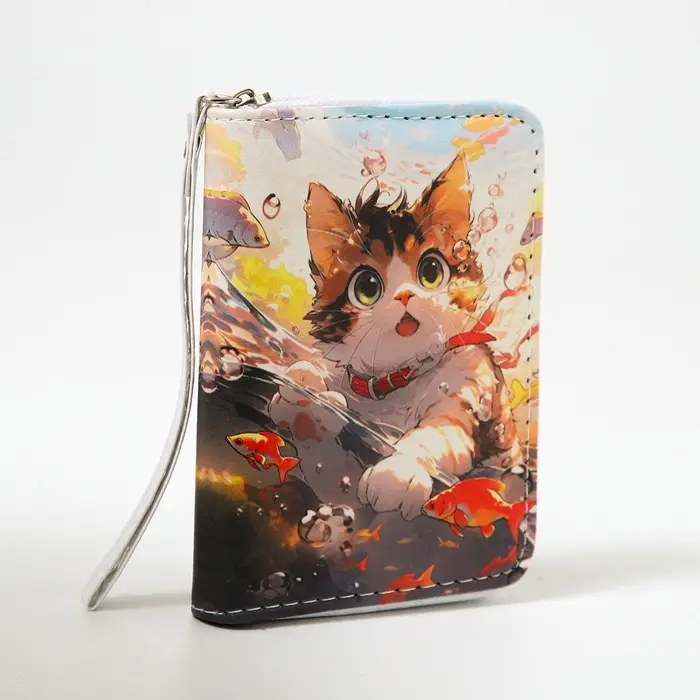 Кошелёк детский Выбражулька &laquo;Котик&raquo;, на молнии, разноцветный