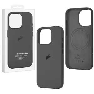 Чехол для iPhone 16 Pro Max Silicone Case 100% ORG (MagSafe + анимация NFC Clear) c LOGO Cocoa