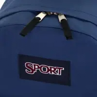 Рюкзак школьный на молнии, с карманом, однотонный, размер 30&times;14&times;41 см, синий