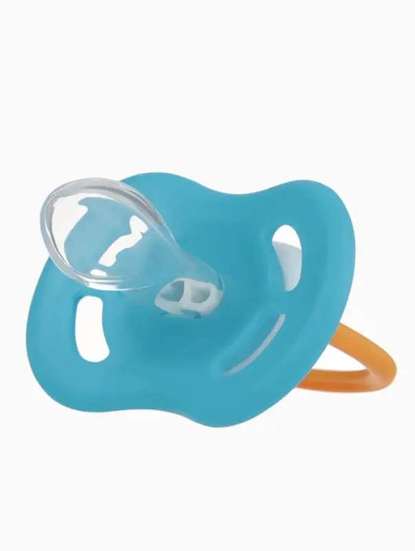 Соска - пустышка ортодонтическая &laquo;Пингвин&raquo;, +6 мес., цвет голубой
