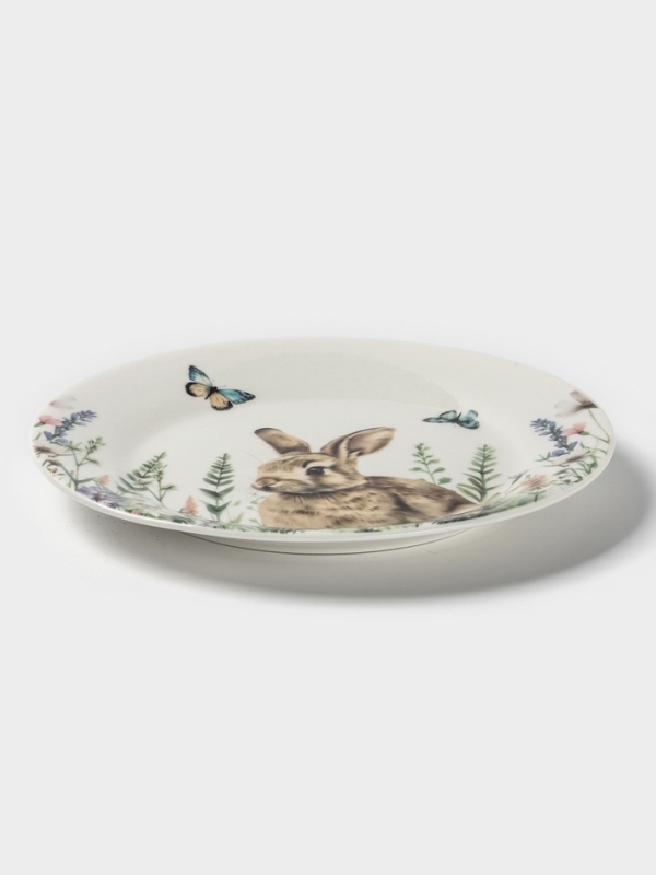 Тарелка десертная Доляна Тарелка десертная Доляна "Зайка" цвет белый цвет белый 20,3х2 см