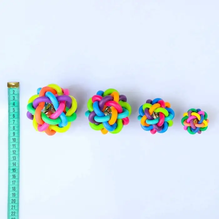 Мяч для собак &laquo;Молекула&raquo;, 7 см, с бубенчиком, МИКС