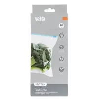 Пакеты с замком-слайдером тм VETTA, 18х22см, устойчивое дно, 1,5л, 50мкм, полиэтилен, 10шт
