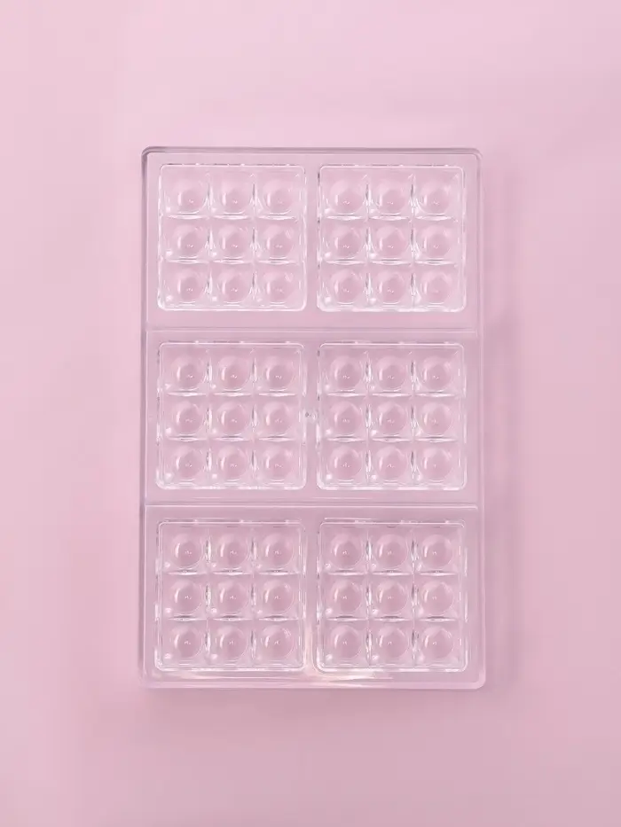 Форма для шоколада и конфет KONFINETTA &laquo;Поп-ит&raquo;, пластик, 6 ячеек 7&times;7 см, 27.5&times;17.5&times;2.5 см, прозрачная