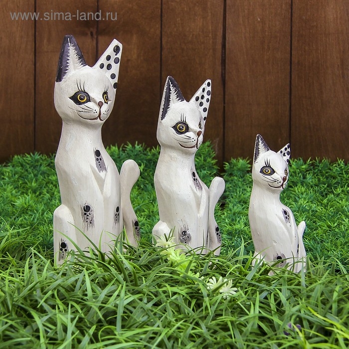 Набор сувенирный Набор сувенирный "Белые кошки"(20,25,30) 20х7х30 см